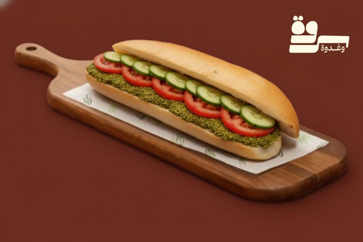 ساندوتش زعتر بالخضار